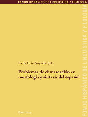 cover image of Problemas de demarcación en morfología y sintaxis del español